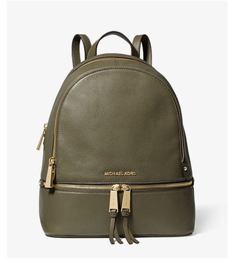 olive green michael kors backpack|michael kors dark green wallet.